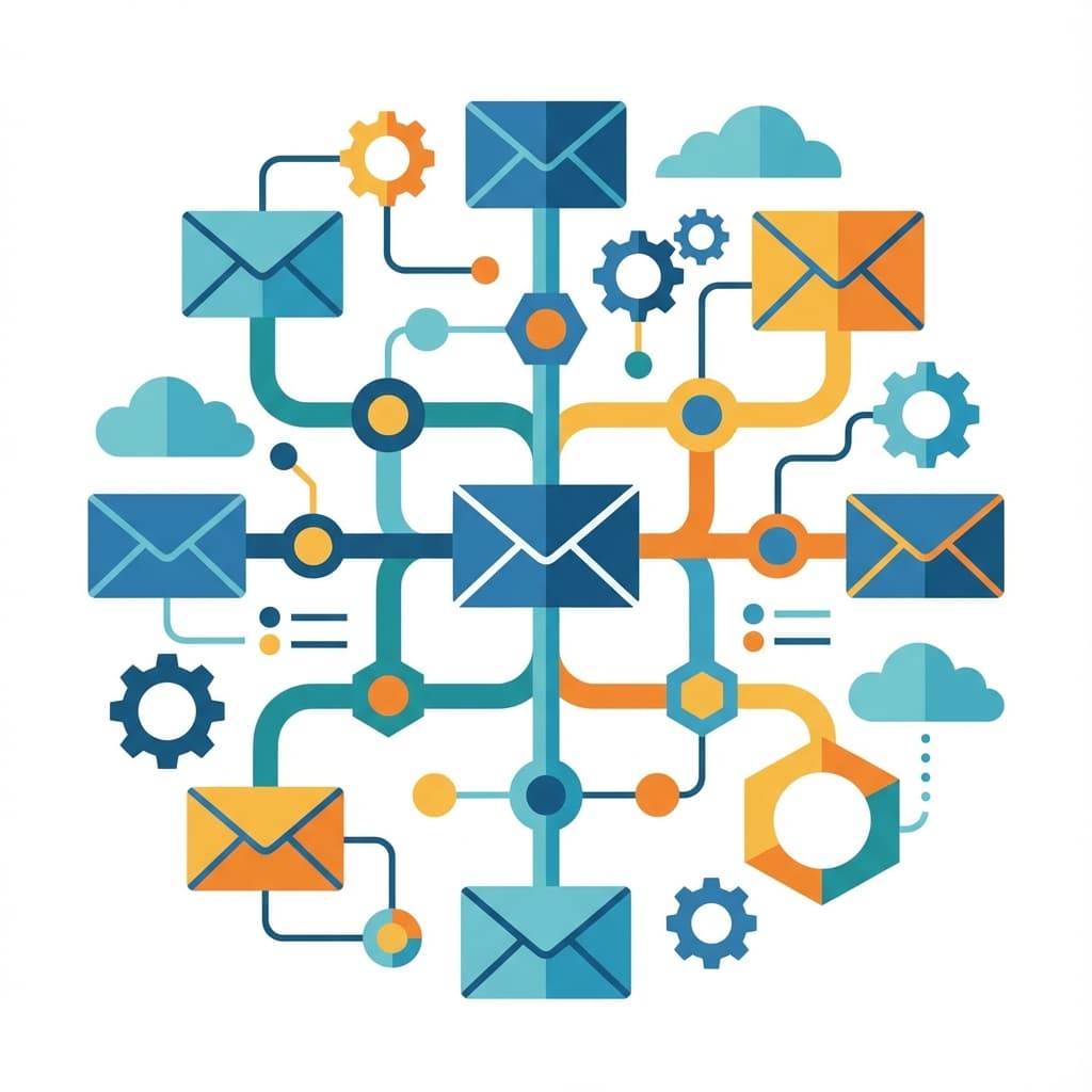 Email Automation Workflows Every Small Business Needs - Professional illustration for Infinity Pro AI blog